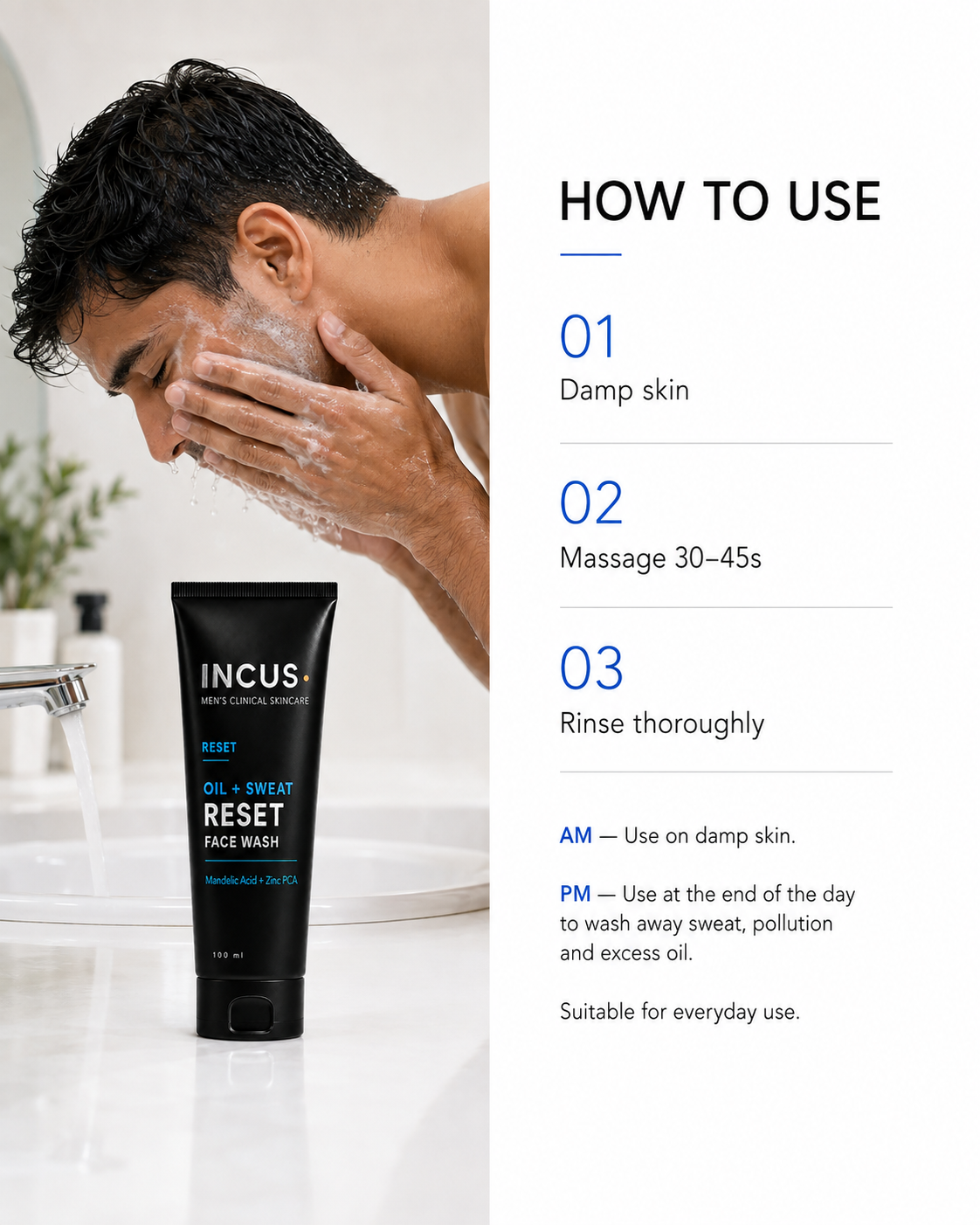 Oil + Sweat Reset Face Wash